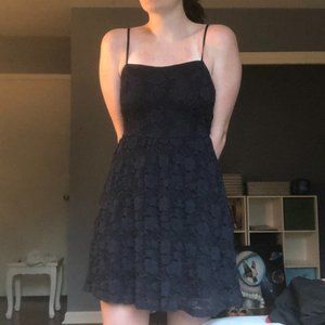 Navy Blue Lace Dress